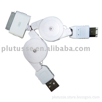Retractable USB 2.0 Cables compatible for MP4 player